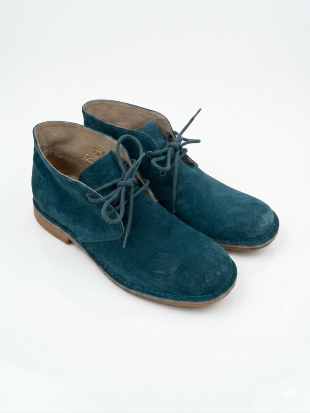 UGG Suede Leather Lace Up Chukka Boots Turquoise Teal Blue Mens 9